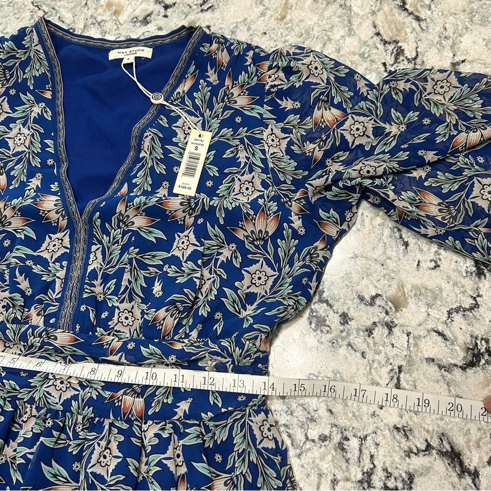 Max Studio Blue Floral Dress - Picture 9 of 10